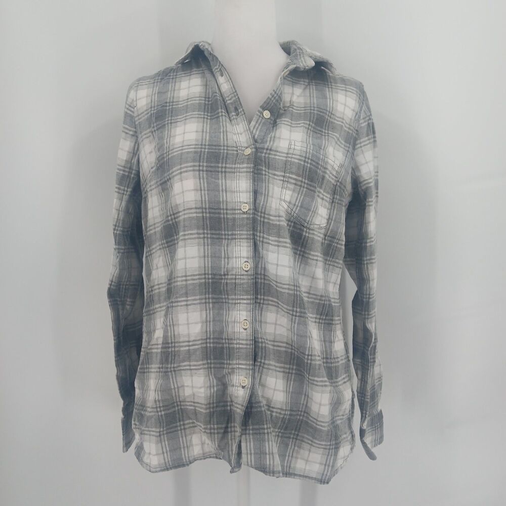 Banana Republic Women's Plaid Long Sleeve Button Down Flannel Shirt Size S